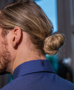 Blue-Flower-casual-collar