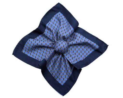 Blue Double-Sided Pocket Square