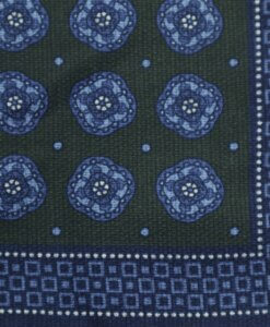 Blue/Green Floral Print Pocket Square 2