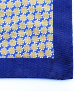 Yellow/Blue Double-sided Pocket Square 1
