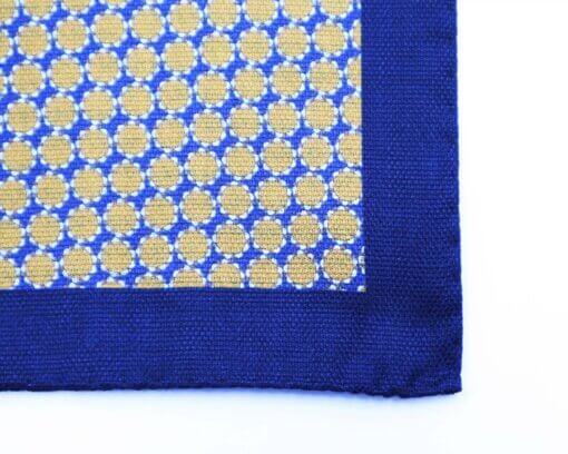 Yellow/Blue Double-sided Pocket Square 1