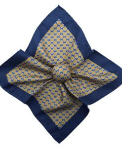 Yellow/Blue Double-sided Pocket Square