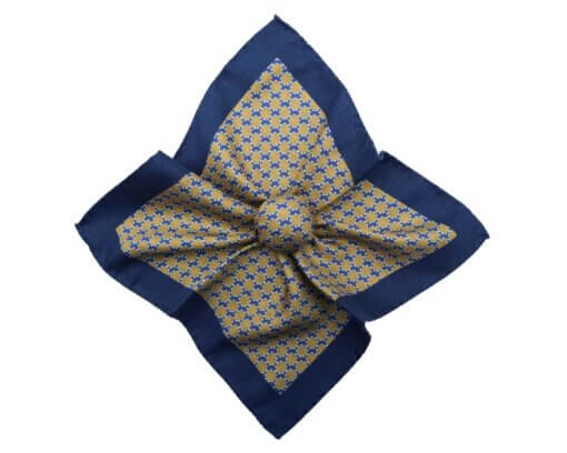 Yellow/Blue Double-sided Pocket Square