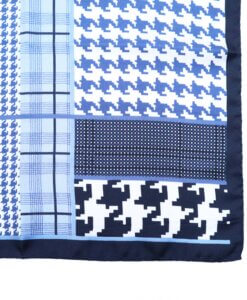 Blue & White Multicoloured Pocket Square 1