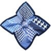 Blue & White Multicoloured Pocket Square