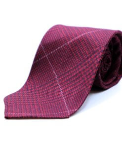 Burgundy Check Tie