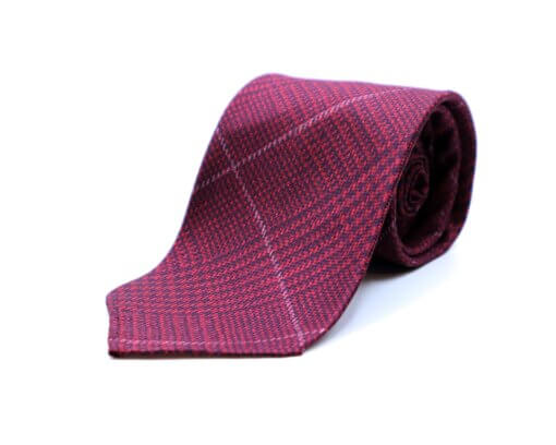 Burgundy Check Tie