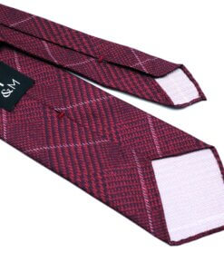 Burgundy Check Tie 1