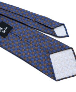 Blue Brown Pattern Tie 1