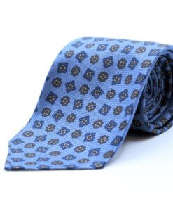 Blue Floral Print Tie