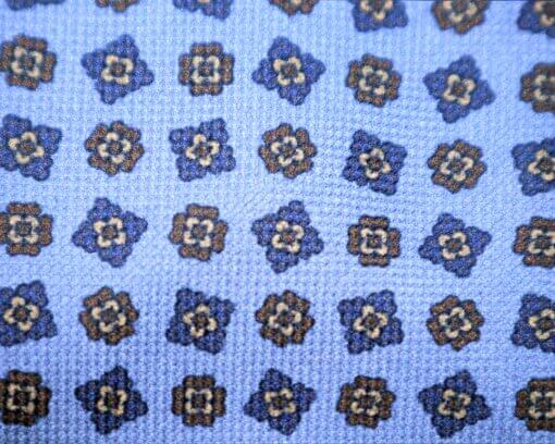 Blue Floral Print Tie 2