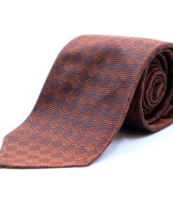 Burnt Orange Diamond Tie