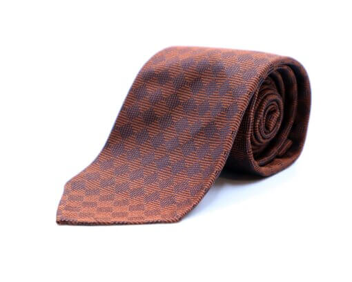 Burnt Orange Diamond Tie