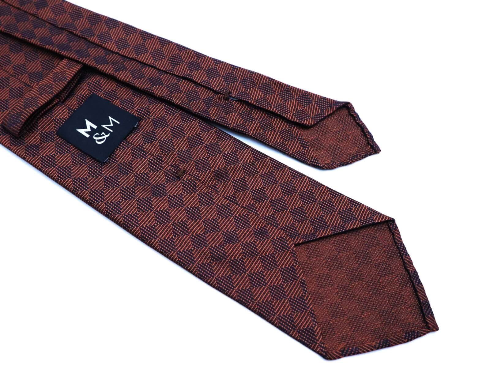 Burnt Orange Diamond Tie 1