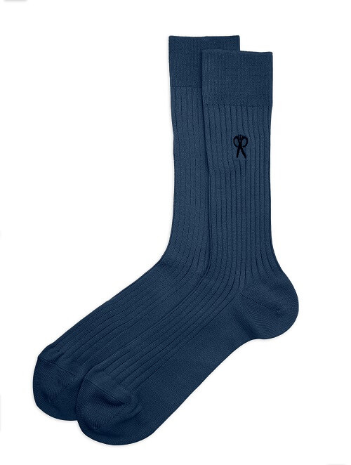 Marine Blue Cotton Sock