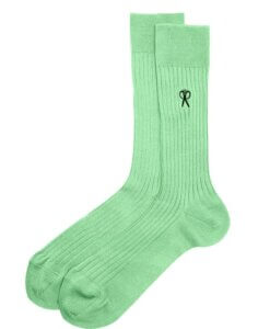 Pastel Green Cotton Sock